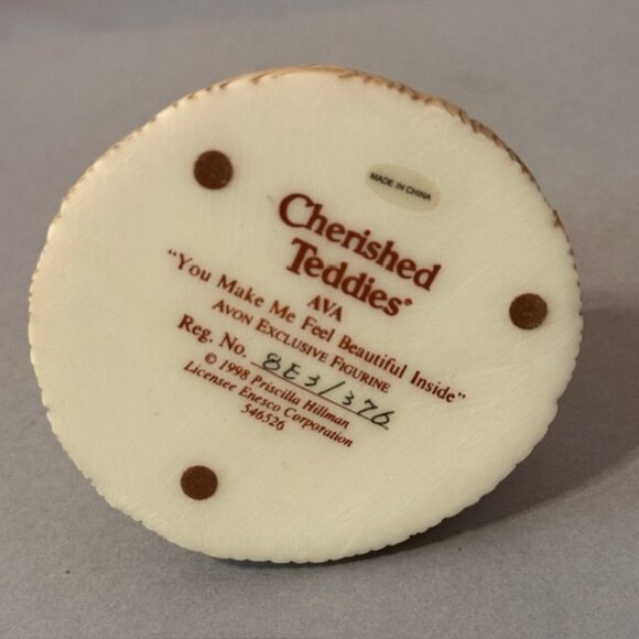 Vintage Cherished Teddies Figurine Enesco Anthropomorphic Feel Beautiful Inside - Picture 3 of 3